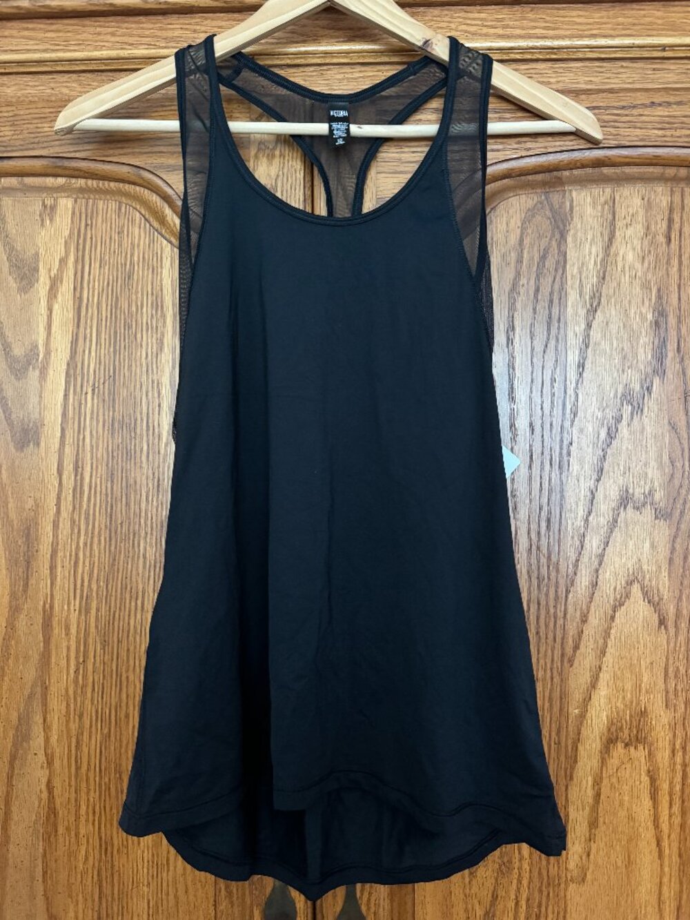 Mossimo Black Mesh-Back Tank Top